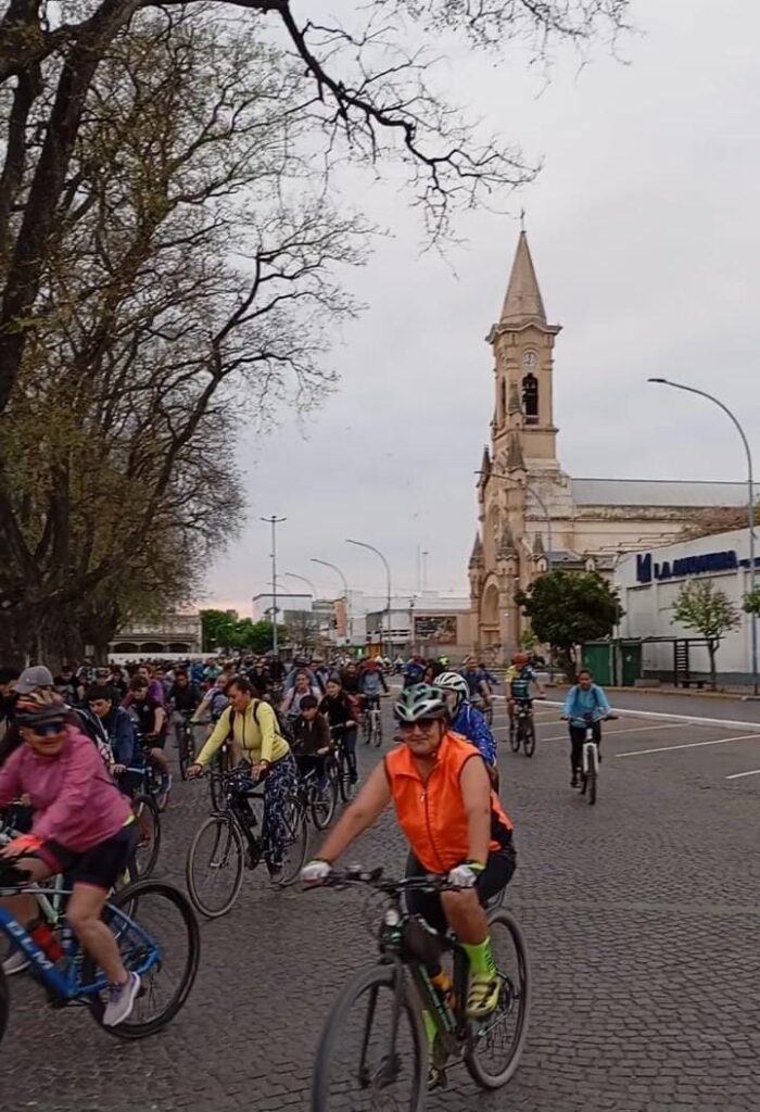 Peregrinaron en bicicleta al santuario de Saguier