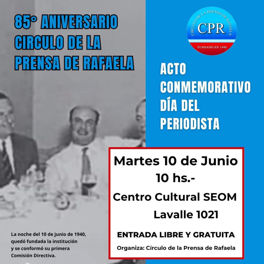 Acto por el día del periodista y el 85 aniversario del Círculo de la Prensa