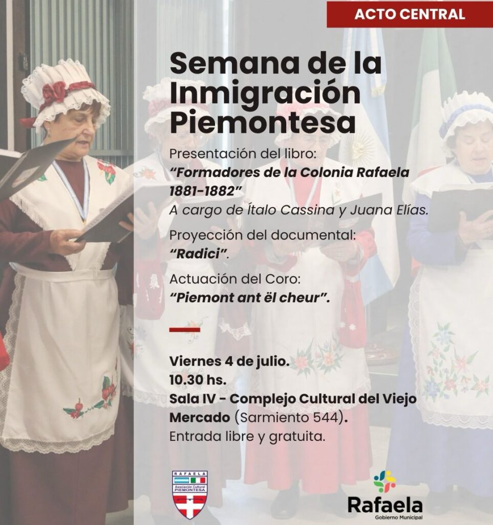 Acto central de la semana de la inmigración piemontesa