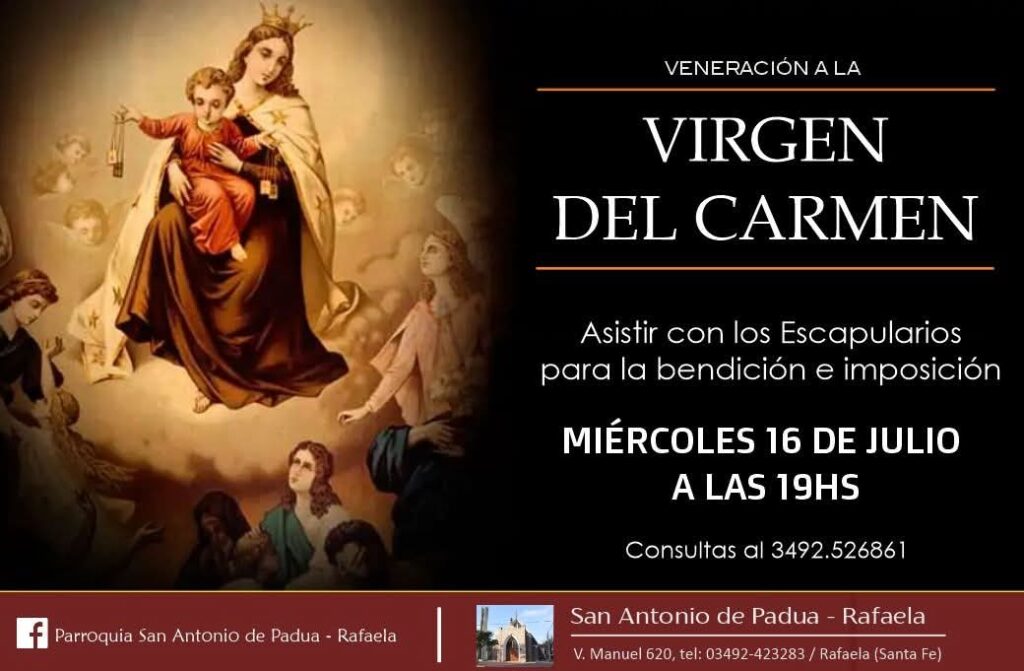 Veneración de la Virgen del Carmen en nuestra ciudad