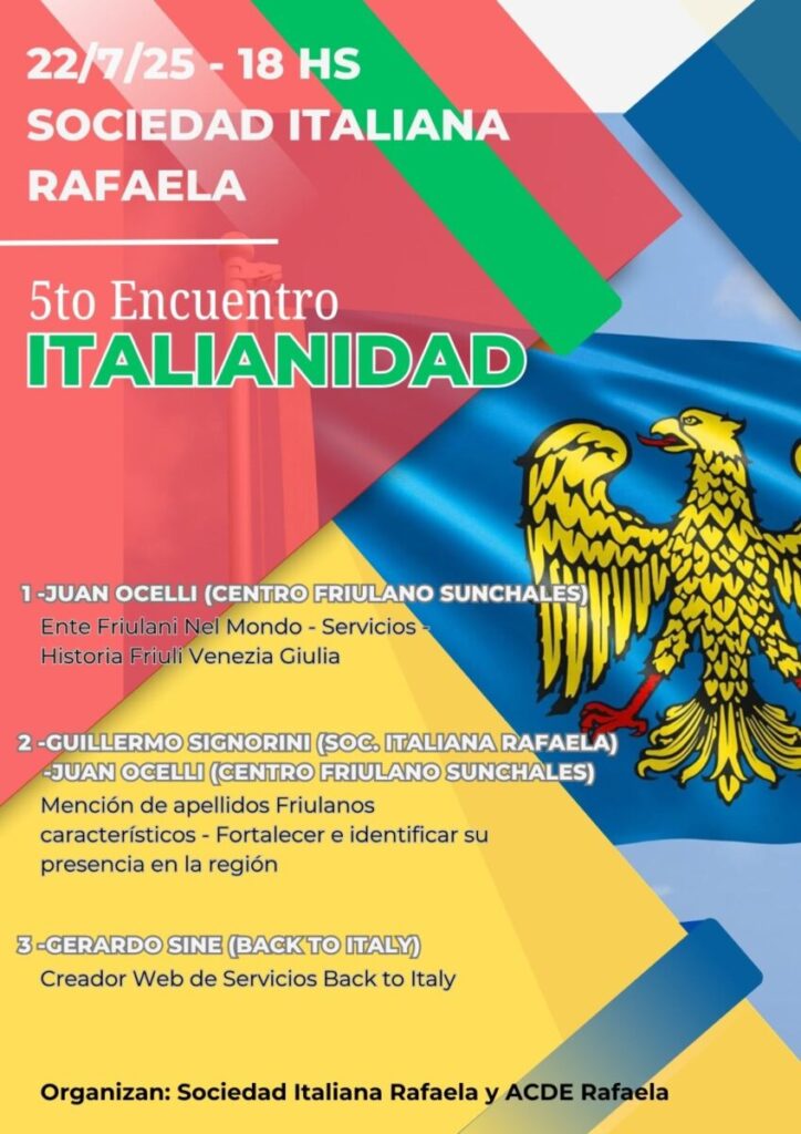 Harán el 5to. encuentro de la italianidad en nuestra ciudad