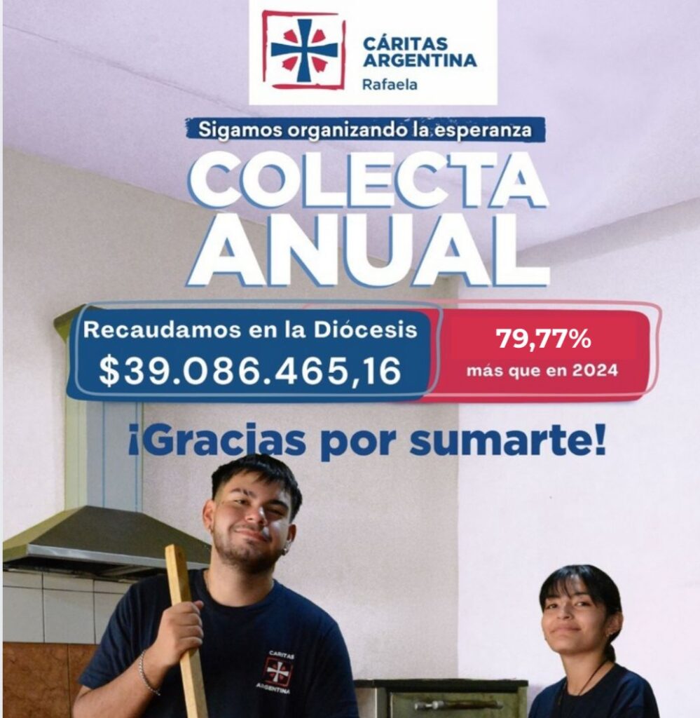 En la diócesis de Rafaela recaudaron $39.086.465 en la colecta anual de Cáritas