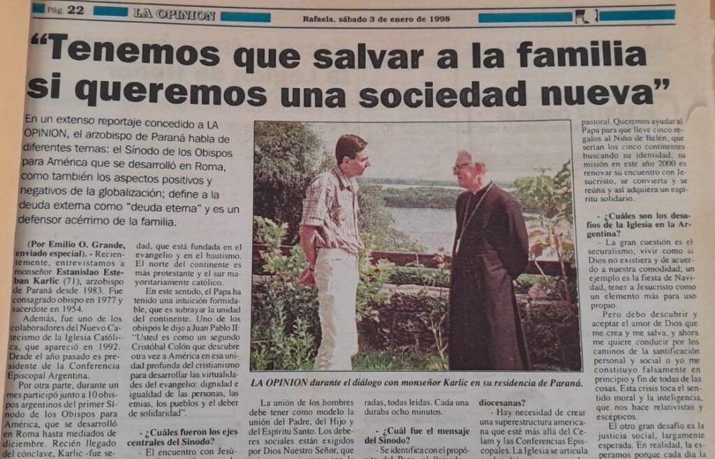 “Tenemos que salvar a la familia si queremos una sociedad nueva”