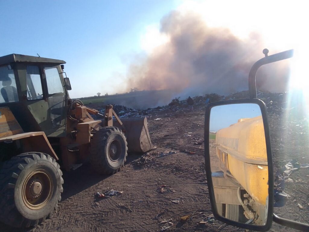El Municipio denunció un incendio en el Complejo Ambiental de Rafaela