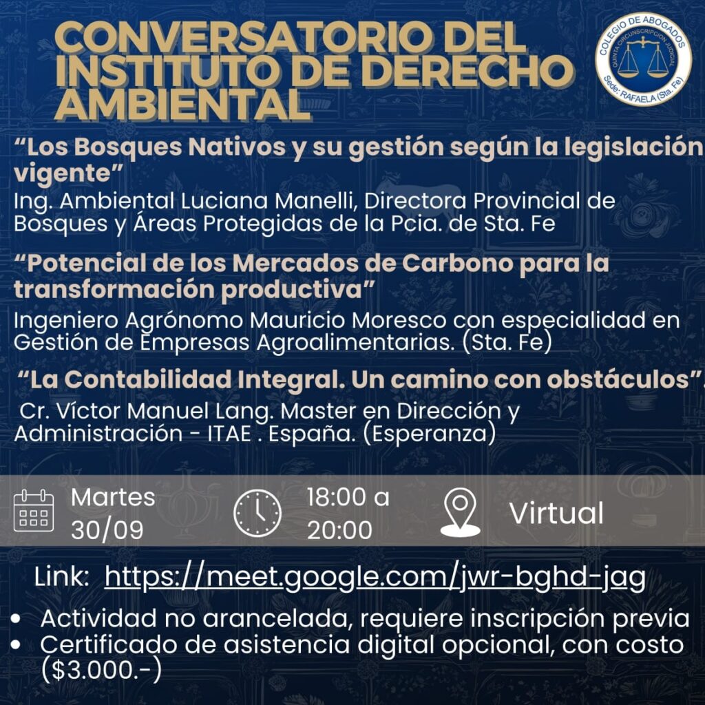 Instituto de Derecho Ambiental organiza un conversatorio