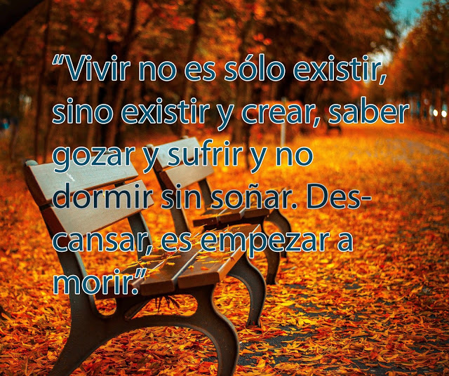 Vivir no es sólo coexistir, sino hallarse y desarmarse