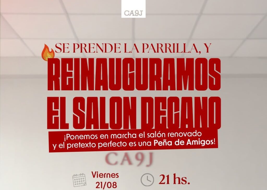 El Club 9 de Julio reinaugura el histórico salón decano
