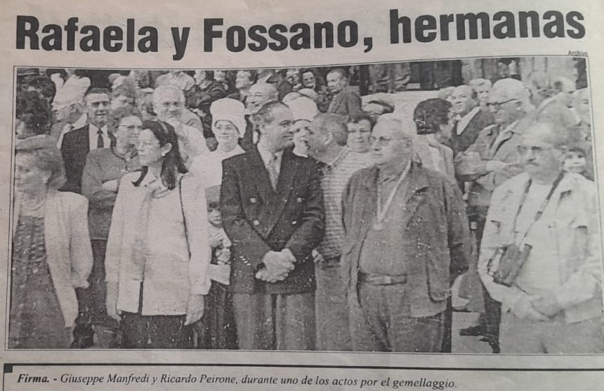 A 30 años del “gemellaggio”entre Rafaela y Fossano